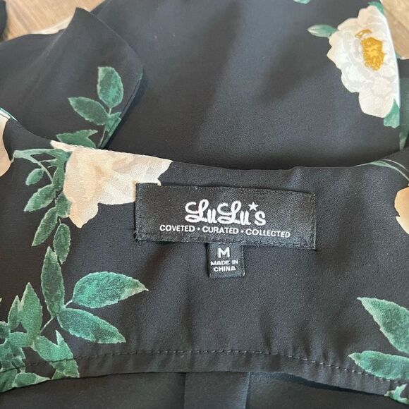 Lulu's Magnolia Blooms Black Floral
Print Maxi Dress size m - Picture 3 of 12